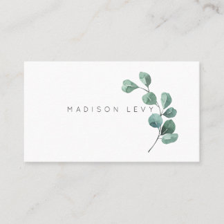 Carte De Rendez-vous Direction de l'eucalypse Feuille Artisan Business