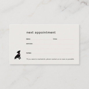 Carte De Rendez-vous Dresseur de chiens Silhouette Moderne