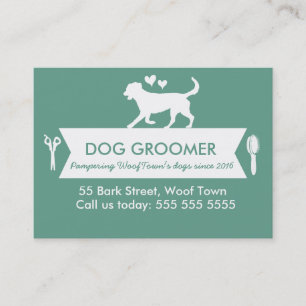 Carte de rendez-vous du chien Groomer - Personnali