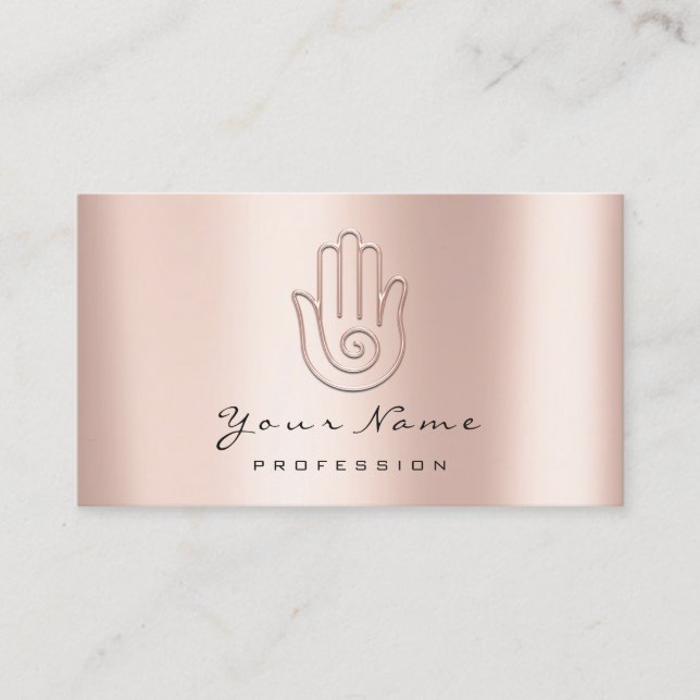 Carte de rendez-vous du logo de massage à la main  (Devant)