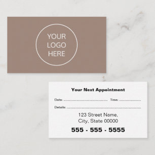 Carte de rendez-vous du logo d'entreprise