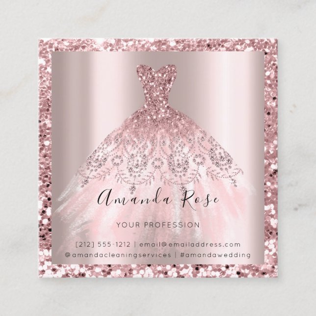 Carte de rendez-vous du Rose du planificateur d'év (Devant)