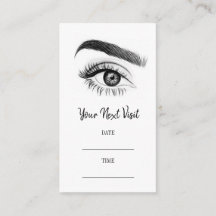 Carte de rendez-vous du salon Brows Microblading
