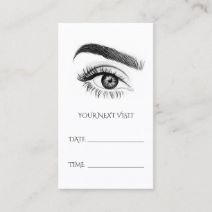 Carte de rendez-vous du salon Brows Microblading