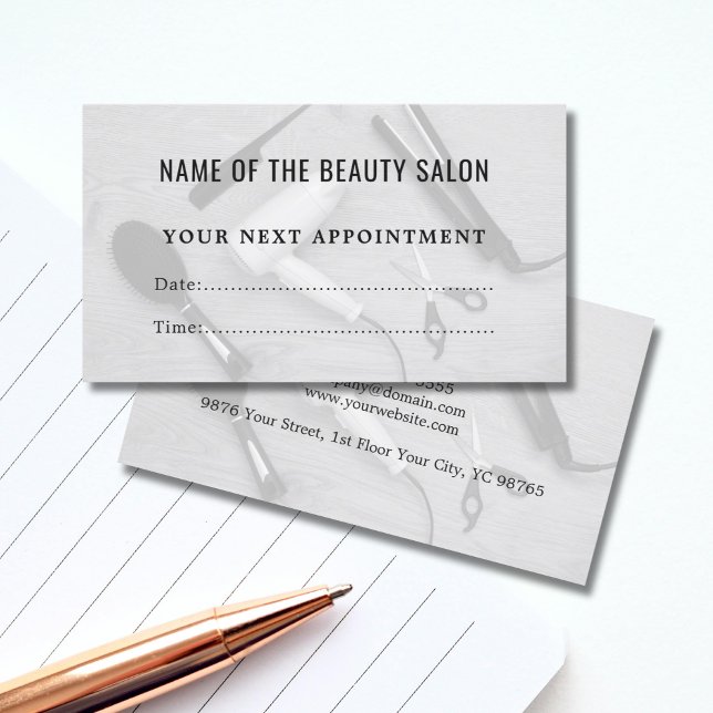 Carte de rendez-vous du salon de coiffure moderne  (Créateur téléchargé)