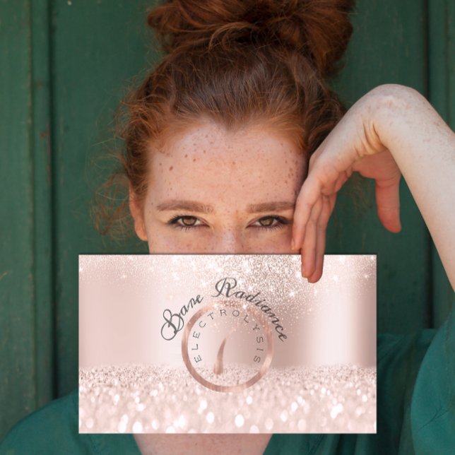Carte De Rendez-vous Electrolyse Retrait des cheveux beauté Studio Rose (Electrolysis Hair Removal beauty Studio Pink Rose Appointment Card)