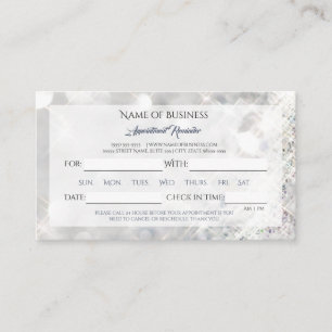 Carte De Rendez-vous Elégant FAUX Diamond Parties scintillant Sparkle N