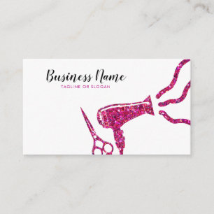 Carte De Rendez-vous Elégant Parties scintillant rose Sèche cheveux Coi