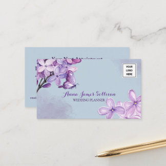 Carte De Rendez-vous Elegant Purple Watercolor Wedding Planner Logo