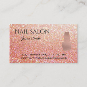 Carte De Rendez-vous Elégant salon rose de glitterie or glittery