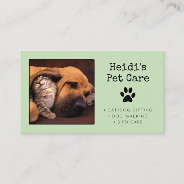 Carte De Rendez-vous Entretien avec les animaux (Devant)