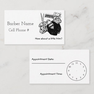Carte De Rendez-vous Équilibrez-moi, coiffeur