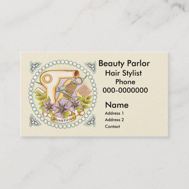 Carte De Rendez-vous Esthéticienne Lily Pearl (Devant)