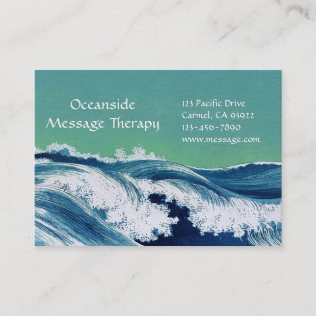 Carte de rendez-vous et d'affaires Waves (Devant)