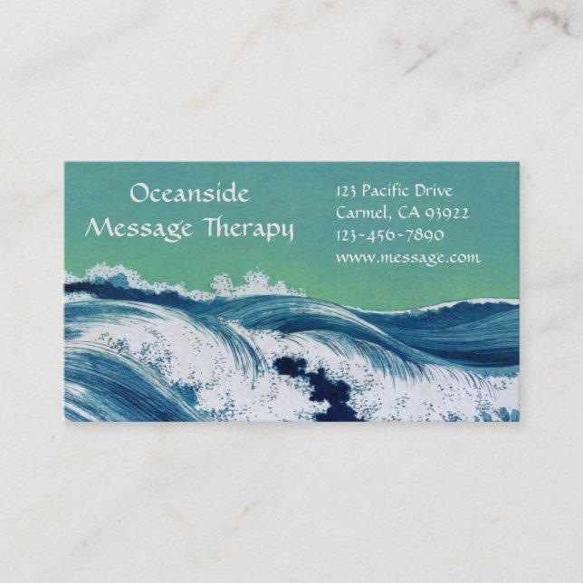 Carte de rendez-vous et d'affaires Waves Standard (Devant)
