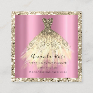 Carte De Rendez-vous Étincelle de parties scintillantes d'or d'orchid