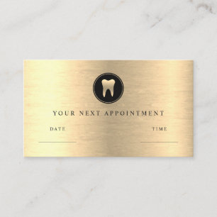 Carte De Rendez-vous Faux Gold Dental