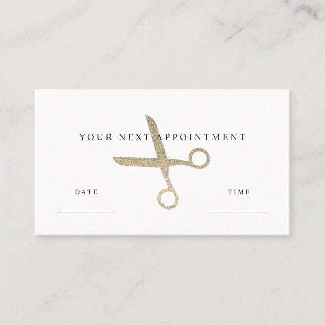 Carte De Rendez-vous Faux Parties scintillant ciseaux (Devant)