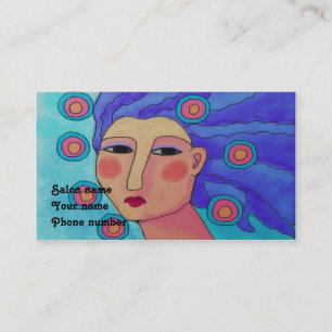 Carte De Rendez-vous Femme aux cheveux pourpres