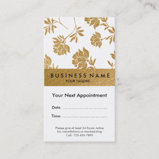 Carte De Rendez-vous Feuille d'or de cuivre de Faux florale