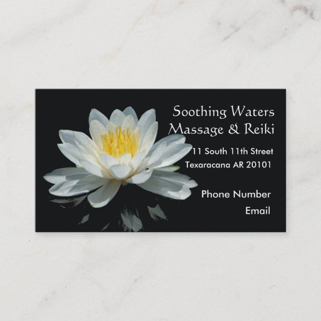 Carte De Rendez-vous Fleur de Lotus de flottement (Devant)