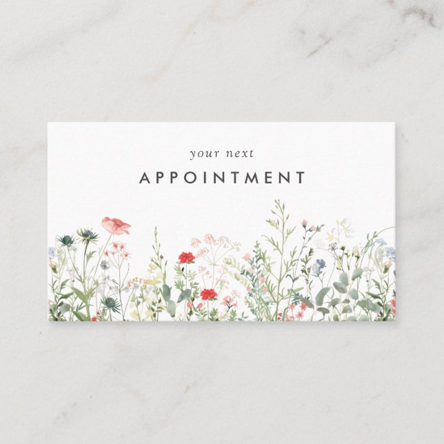 Carte De Rendez-vous Fleur sauvage Meadow (Devant)