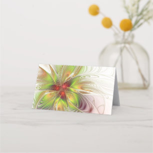Carte De Rendez-vous Fleurs imaginaires fractales douces et tendres