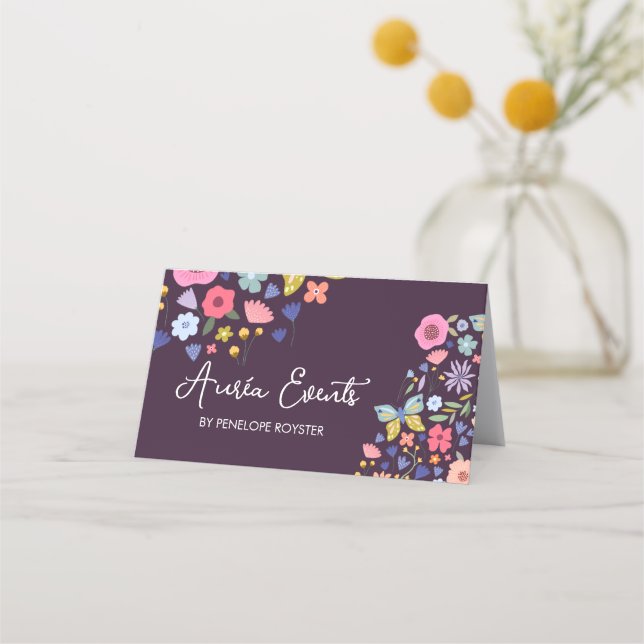 Carte De Rendez-vous Floral Design Events Appointment Card (Devant)