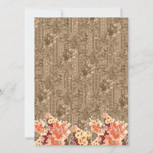 Carte de Rendez-Vous Florale Vintage Faire-Part de