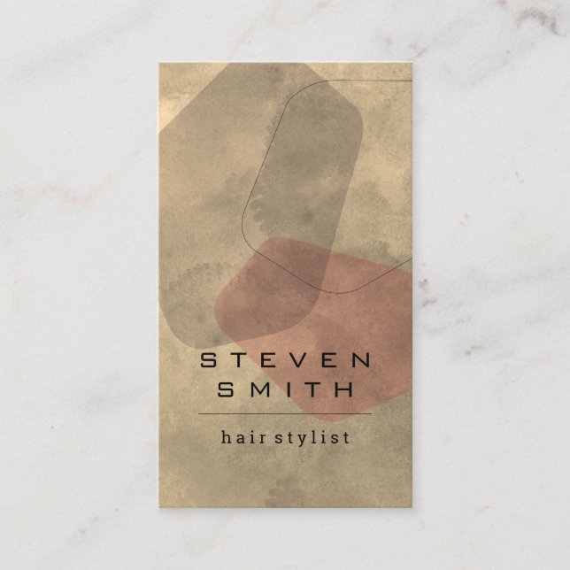 Carte De Rendez-vous Formes artistiques et aquarelle (Devant)