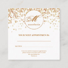 Girly Gold Glittery Luxueux Monogramme Beauté Salo