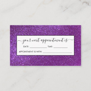Carte De Rendez-vous Girly Sparkly Royal Purple Parties scintillant