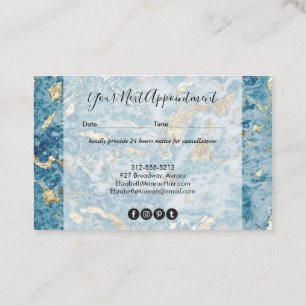 Carte de rendez-vous Gold et Blue Marble
