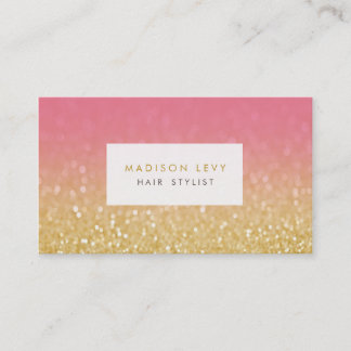Carte De Rendez-vous Gold Ombre Parties scintillant Liste des cheveux C