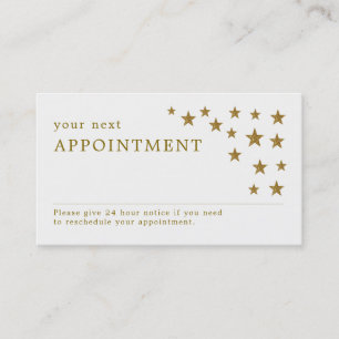Carte de rendez-vous Gold Parties scintillant Star