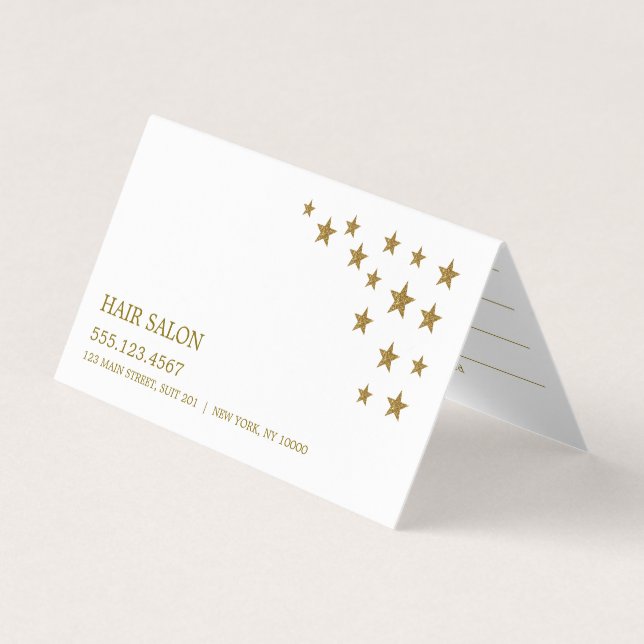 Carte de rendez-vous Gold Parties scintillant Star (Devant)