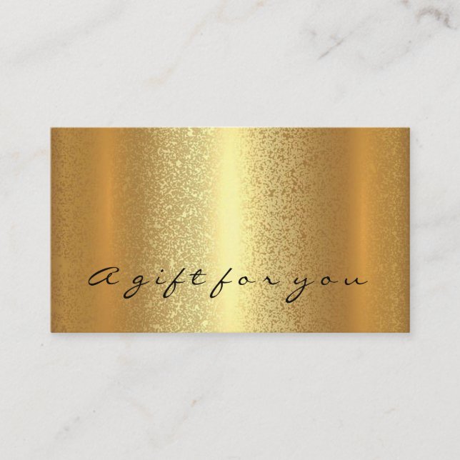 Carte De Rendez-vous Gold Simply Cadeau Maquillage Beauté VIP LUX (Devant)