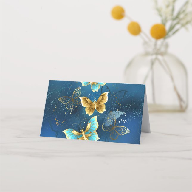 Carte De Rendez-vous Golden butterflies (Devant)