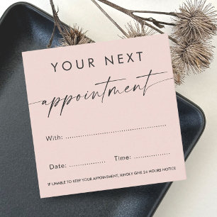 Carte De Rendez-vous Handwritten script custom logo light blush pink