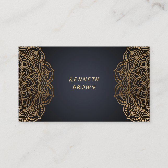 Carte De Rendez-vous Handyman Repères Black Gold (Devant)