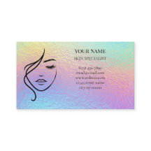 Holographic  Skincare & Beauty After care Card