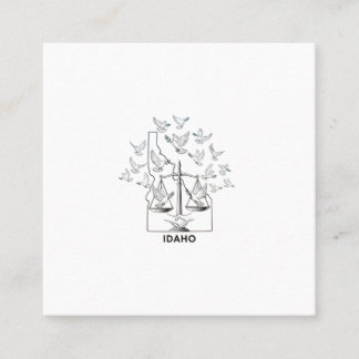 Carte De Rendez-vous Idaho State Map with Justice Scales and Peace Dove