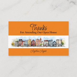Carte De Rendez-vous Immobilier Open House Merci Jaune