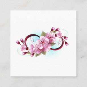 Carte De Rendez-vous Infinité avec les fleurs Sakura