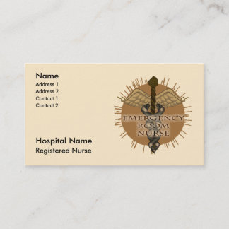 Carte De Rendez-vous infirmière ER Caduceus