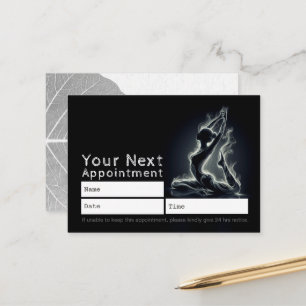 Carte De Rendez-vous Instructeur de Yoga Reiki Pose King Pigeon à une j
