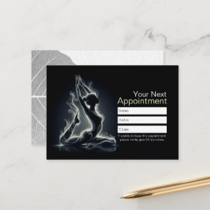 Carte De Rendez-vous Instructeur de Yoga Reiki Pose King Pigeon à une j