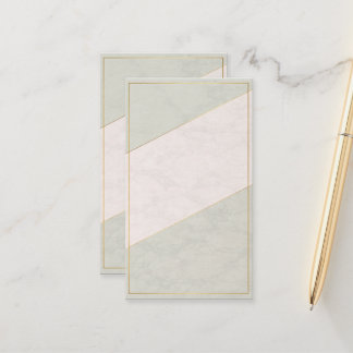 Carte De Rendez-vous Ivory Marble Blank Appointment Card – Gold Accent