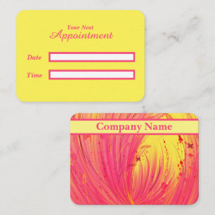 Carte De Rendez-vous Jardin enchanté Abstrait rose jaune