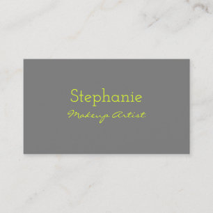Carte De Rendez-vous Jaune Gris Personnalisé Artiste de Maquillage Néon